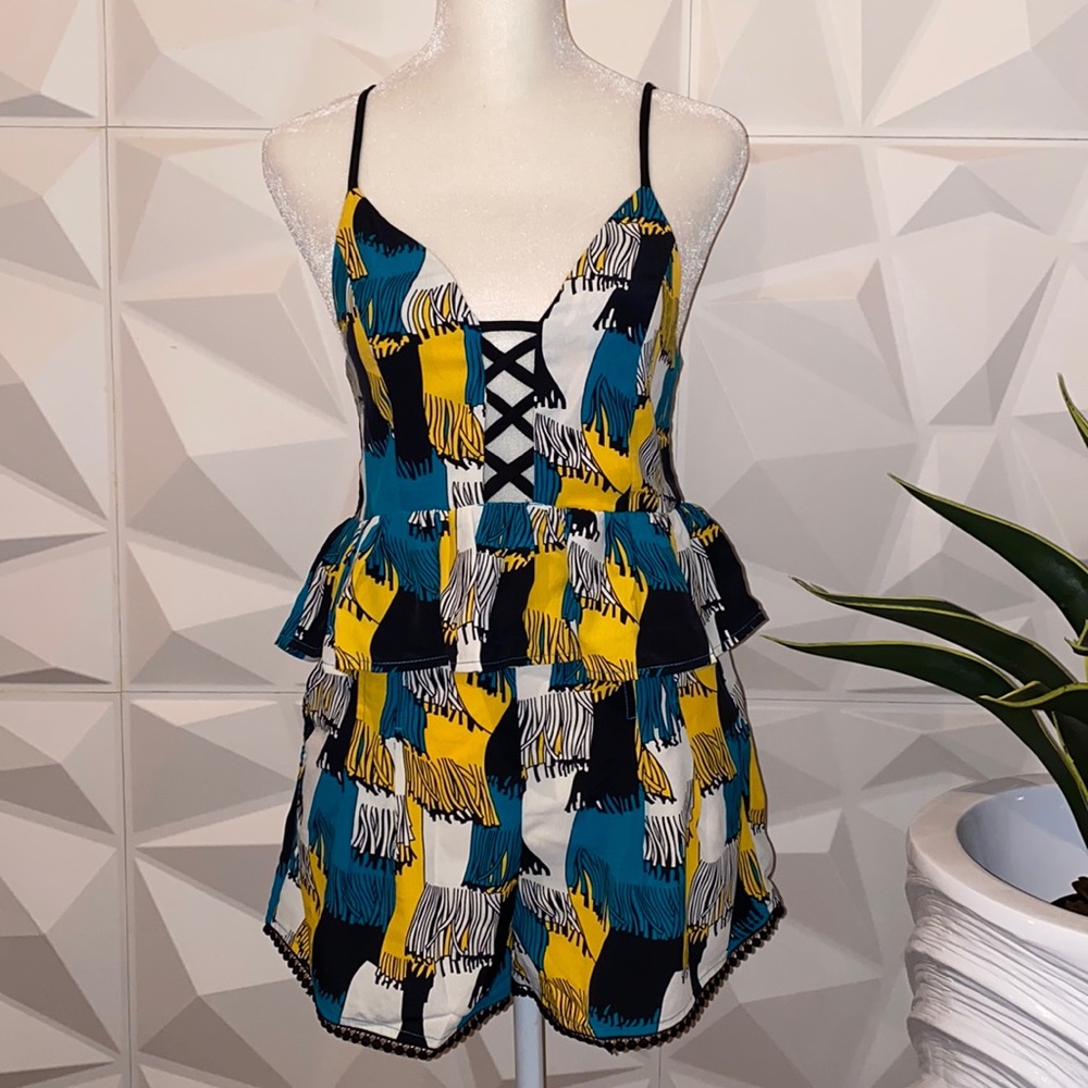 Black, Yellow & Blue Abstract Set